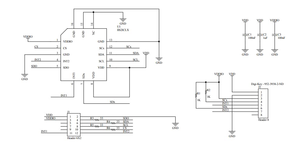 Schéma - STMicroelectronics Kit d'évaluation STEVAL-MKI209V1K